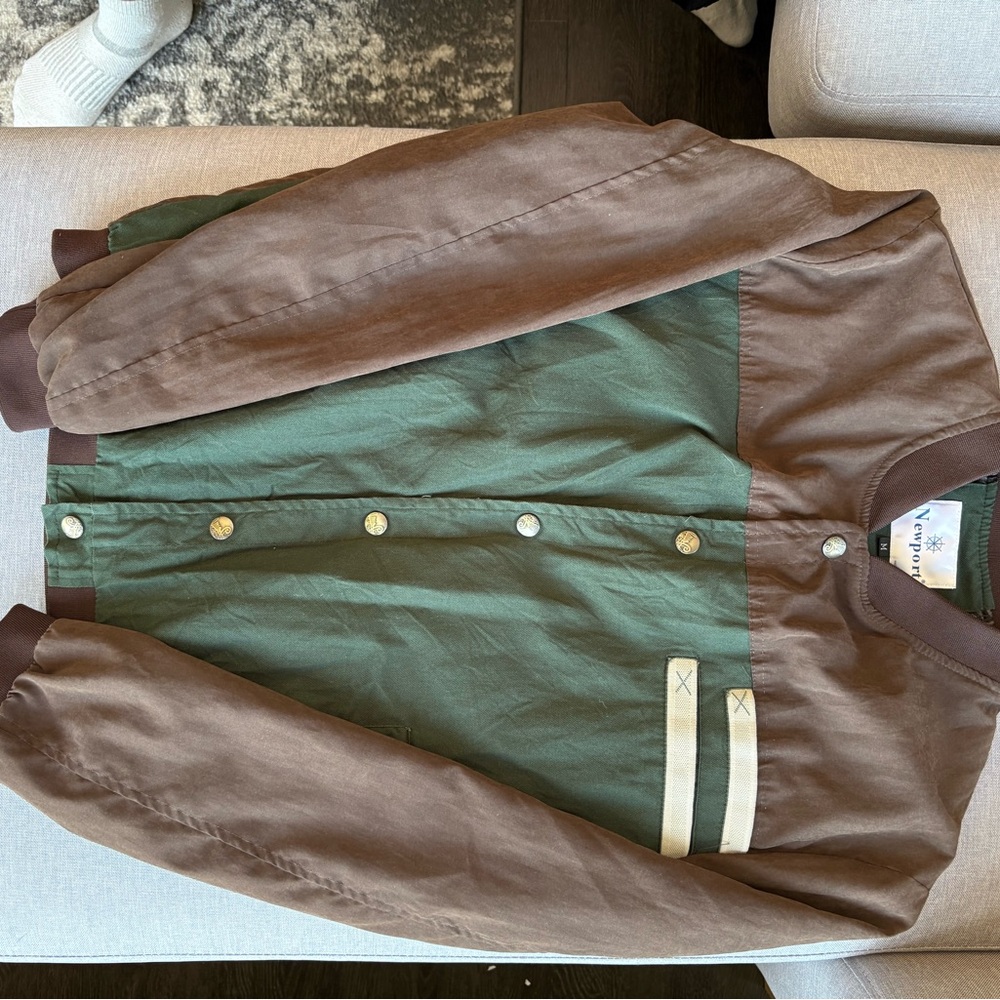 Newport Green and Brown Bomber Jacket